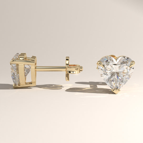 1.5ct TW Heart Lab-Grown Diamond Stud Earrings – Amara