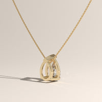 Yellow Gold 1ct Pear Lab-Grown Diamond Pendant Necklace – Rosalie, view 3 — Verasah