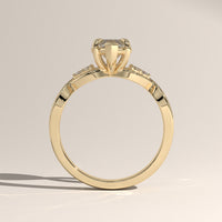 Yellow Gold 2.13ct Marquise Lab-Grown Diamond Twist Band Engagement Ring – Ivy, view 3 — Verasah