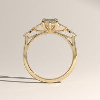 Yellow Gold 2.35ct Marquise Lab-grown Diamond Engagement Ring - Vera, view 3 — Verasah