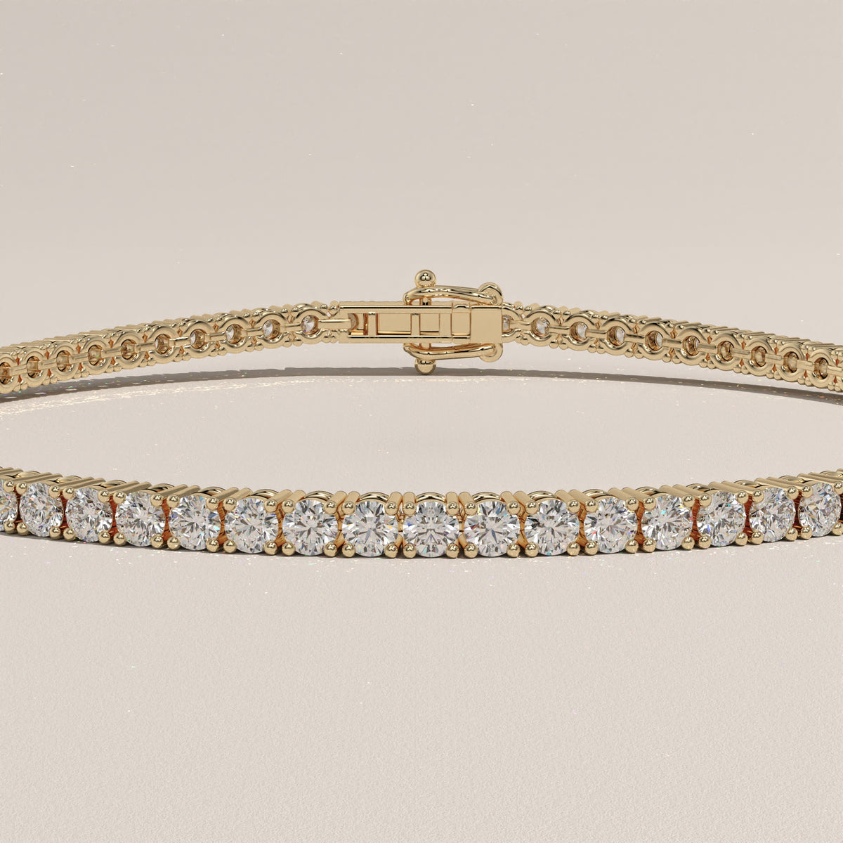 3ct TW Round Lab-Grown Diamond Tennis Bracelet – Violet