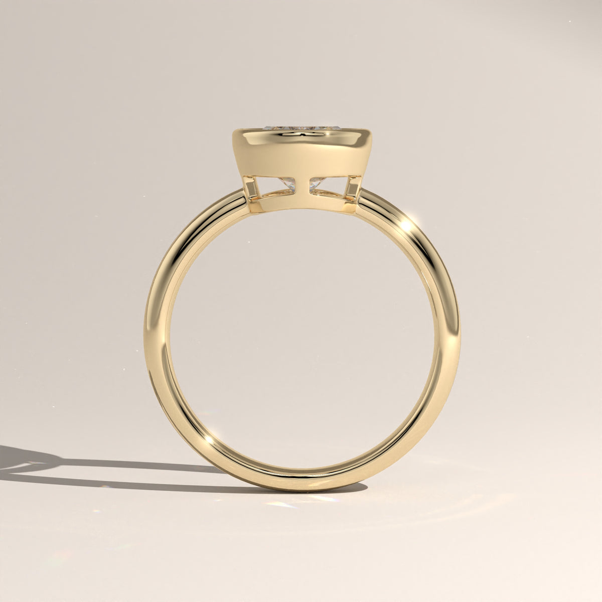 2.3ct Oval Lab-Grown Diamond Bezel Solitaire Engagement Ring – Carrie