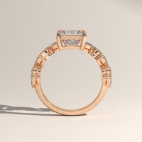 Rose Gold 2.51ct Princess Lab-Grown Diamond Engagement Ring - Vienna, view 3 — Verasah