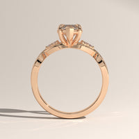 Rose Gold 2.13ct Marquise Lab-Grown Diamond Twist Band Engagement Ring – Ivy, view 3 — Verasah