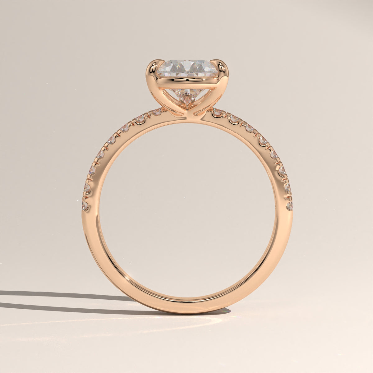 2ct Pear Lab-Grown Diamond Pavé Engagement Ring – Ines