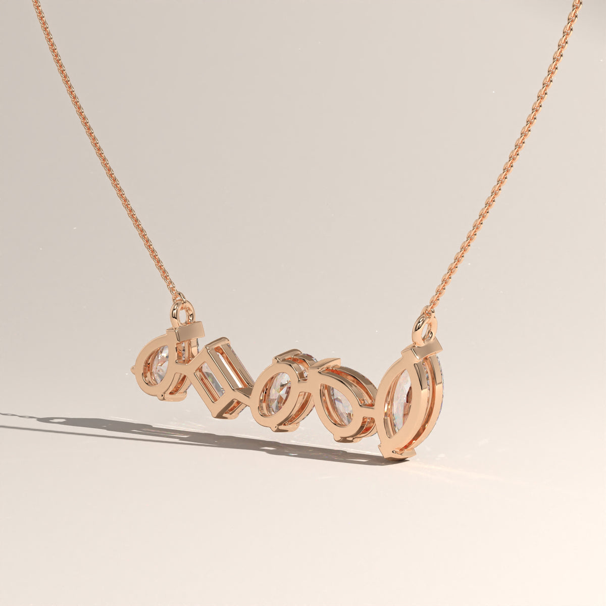 1.77ct TW Mixed Shape Lab-Grown Diamond Bar Necklace – Phoebe