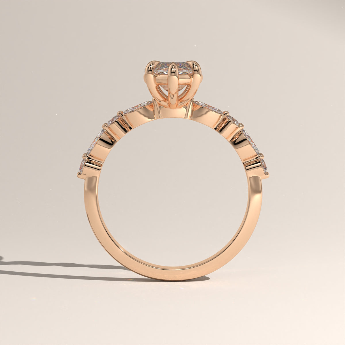2ct Marquise Lab-Grown Diamond Five Stone Engagement Ring – Selene