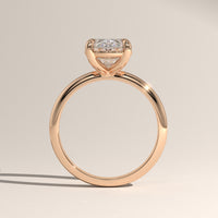Rose Gold 2ct Oval Lab-Grown Diamond Solitaire Engagement Ring – Adele, view 3 — Verasah