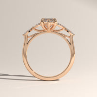 Rose Gold 2.35ct Marquise Lab-grown Diamond Engagement Ring - Vera, view 3 — Verasah