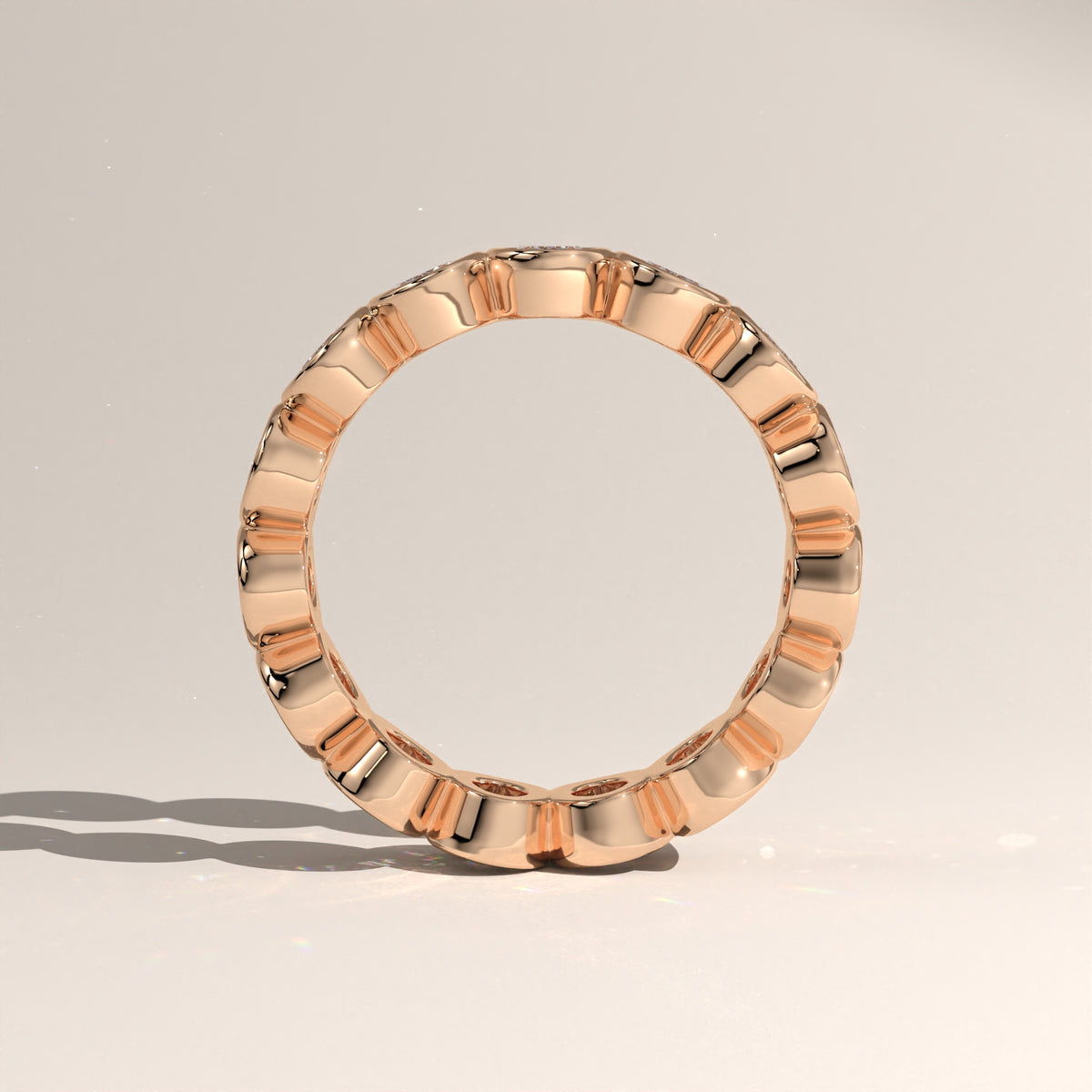 3.4ct TW Oval Lab-Grown Diamond Bezel Eternity Band – Kiara