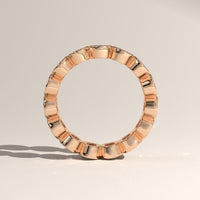 Rose Gold 3.4ct TW Oval Lab Grown Diamond Eternity Band, view 3 — Verasah