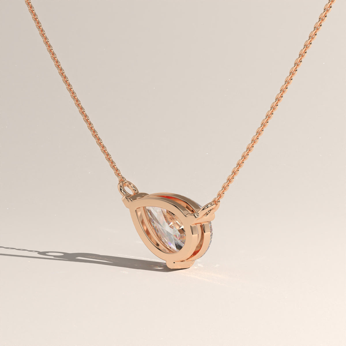 1ct East-West Pear Lab-Grown Diamond Necklace – Iris