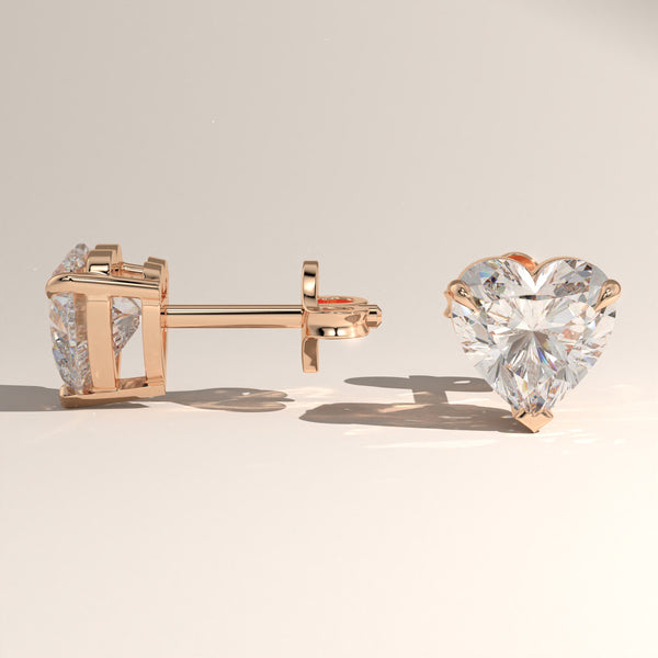 1.5ct TW Heart Lab-Grown Diamond Stud Earrings – Amara