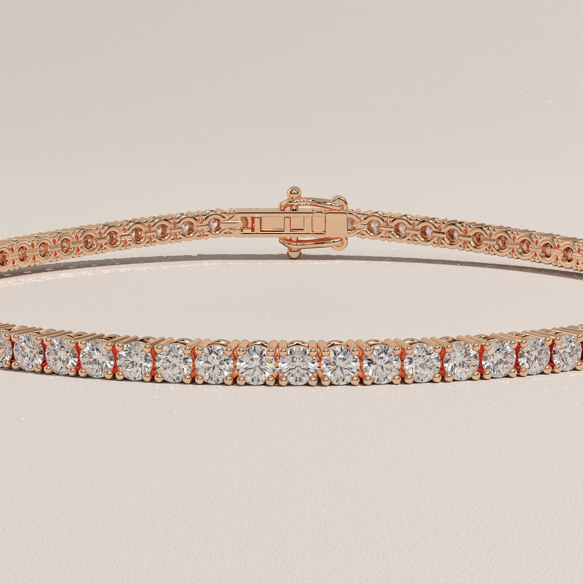 3ct TW Round Lab-Grown Diamond Tennis Bracelet – Violet