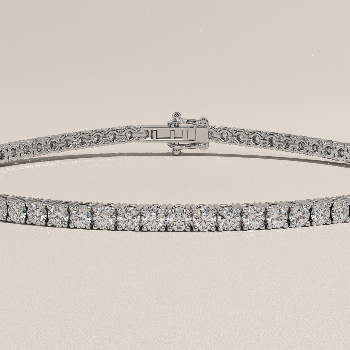 3ct TW Round Lab-Grown Diamond Tennis Bracelet – Violet