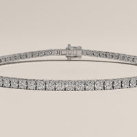 White Gold 3ct TW Round Lab-Grown Diamond Tennis Bracelet – Violet — Verasah