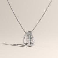 White Gold 1ct Pear Lab-Grown Diamond Pendant Necklace – Rosalie, view 3 — Verasah