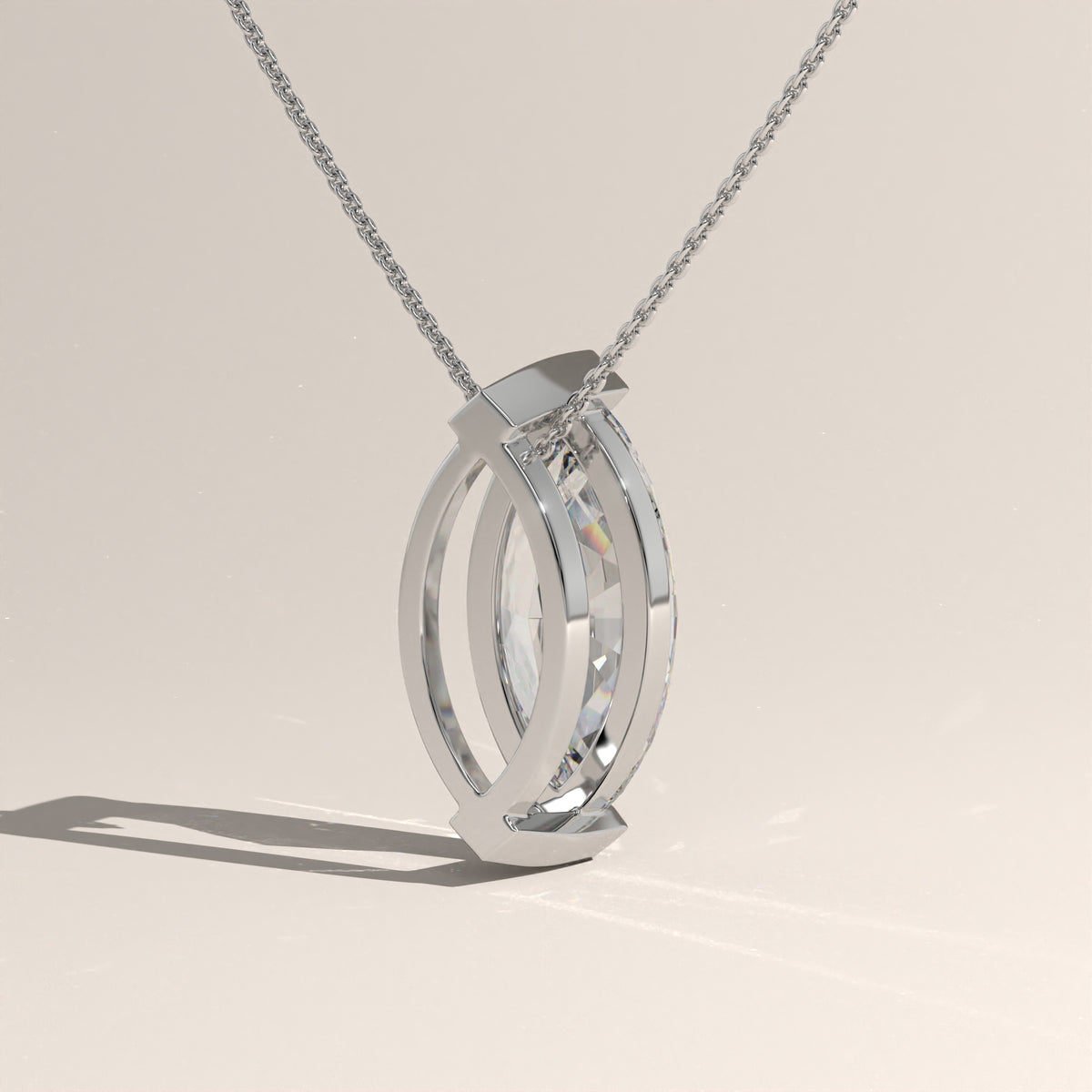 1ct Marquise Lab-Grown Diamond Pendant Necklace – Vivienne