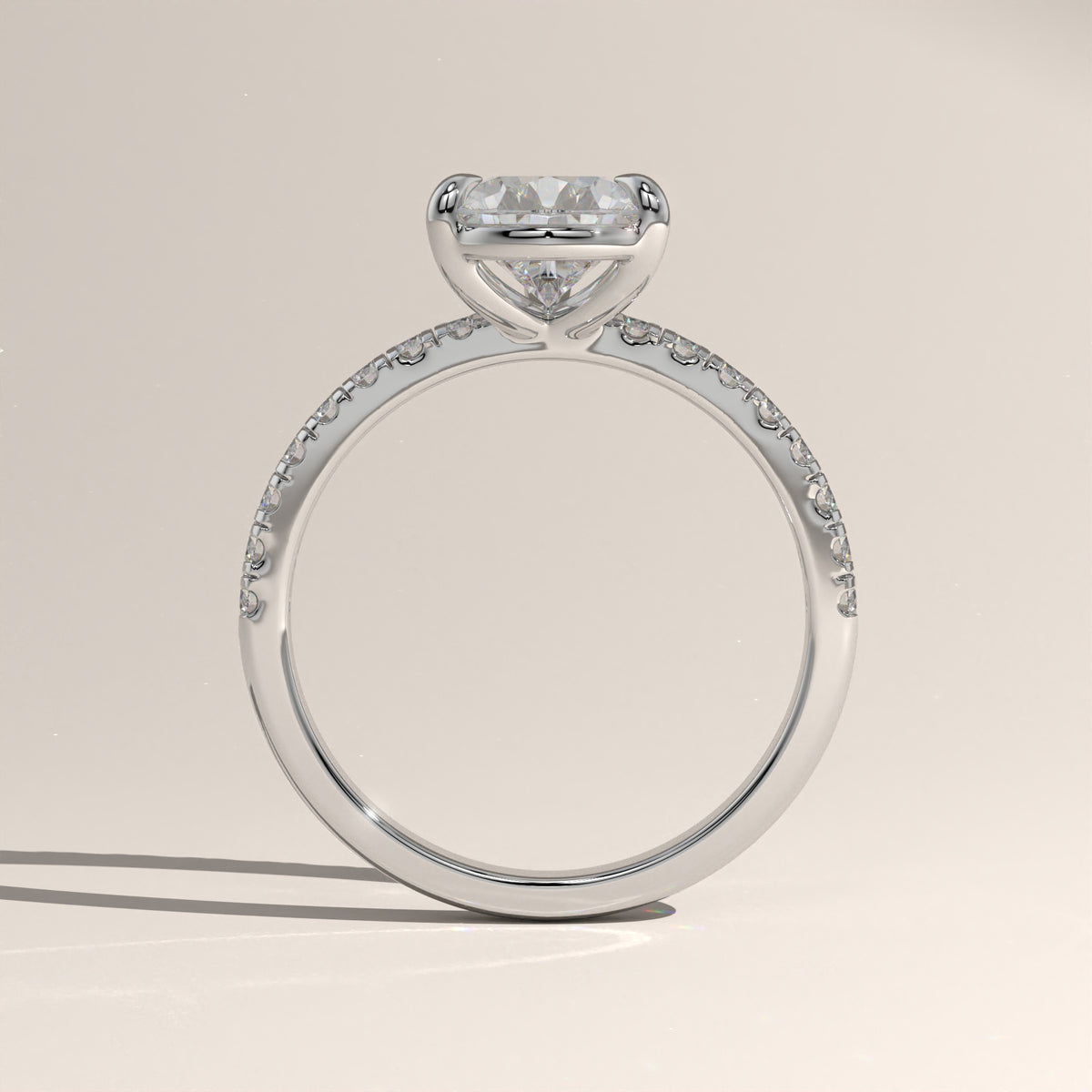 2ct Pear Lab-Grown Diamond Pavé Engagement Ring – Ines