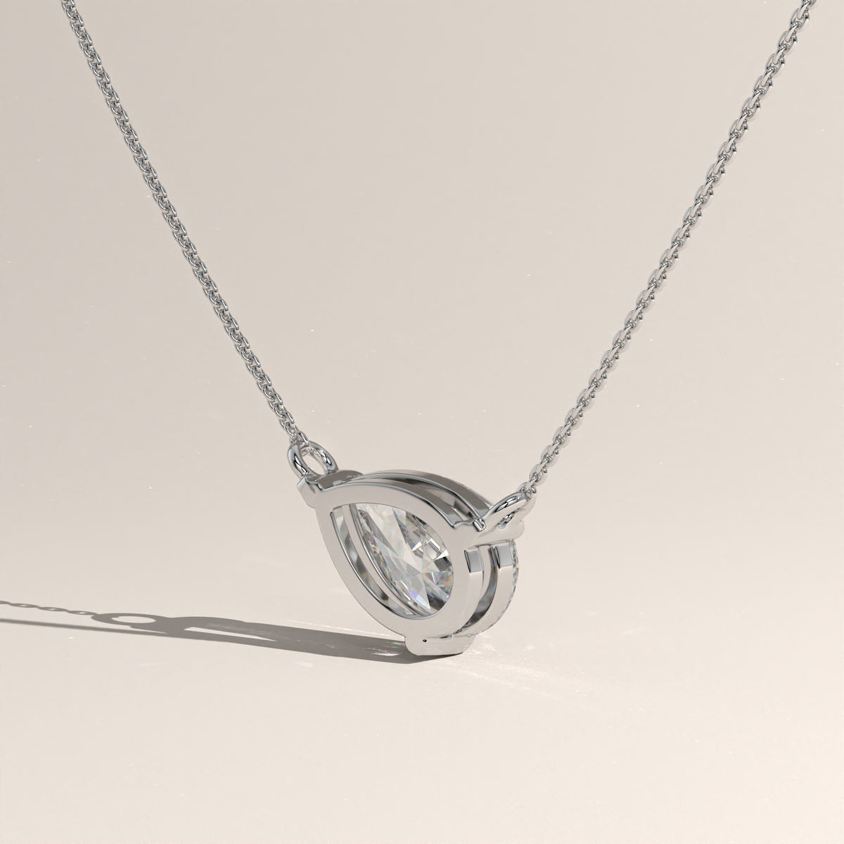 1ct East-West Pear Lab-Grown Diamond Necklace – Iris