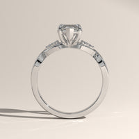 White Gold 2.13ct Marquise Lab-Grown Diamond Twist Band Engagement Ring – Ivy, view 3 — Verasah