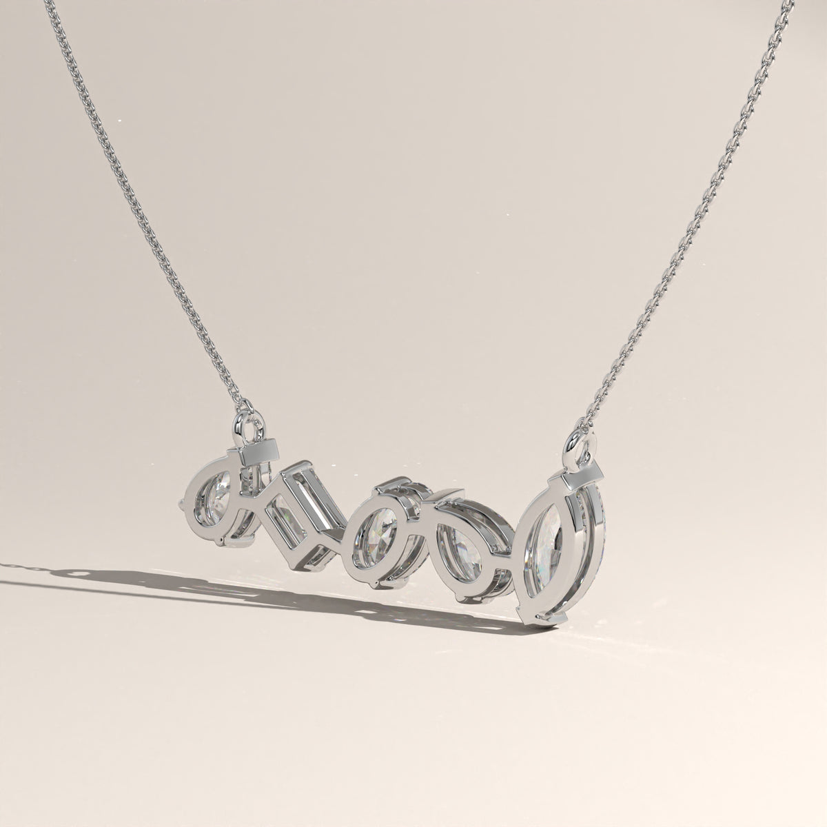 1.77ct TW Mixed Shape Lab-Grown Diamond Bar Necklace – Phoebe