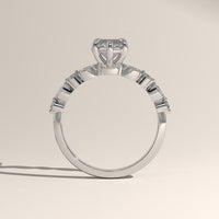 White Gold 2ct Marquise Lab-Grown Diamond Five Stone Engagement Ring – Selene, view 3 — Verasah