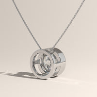 White Gold 1.92ct Bezel Lab-grown Diamond Pendant Necklace - Nicole, view 3 — Verasah