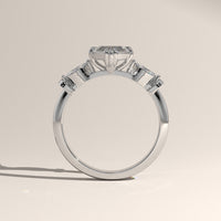 White Gold 2.22ct Marquise Lab-Grown Diamond Three Stone Ring - Maha, view 3 — Verasah