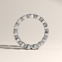White Gold 3.4ct TW Oval Lab Grown Diamond Eternity Band, view 3 — Verasah