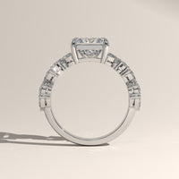 White Gold 2.51ct Princess Lab-Grown Diamond Engagement Ring - Vienna, view 3 — Verasah