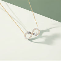 0.71ct TW Pear and Round Lab-Grown Diamond Infinity Pendant Necklace — Verasah fine jewellery