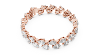 26.52ct TW Pear Lab-Grown Diamond Tennis Bracelet in Rose Gold — Verasah fine jewellery