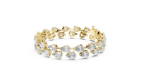 26.52ct TW Pear Lab-Grown Diamond Tennis Bracelet in Yellow Gold — Verasah fine jewellery