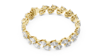 26.52ct TW Pear Lab-Grown Diamond Tennis Bracelet in Yellow Gold — Verasah fine jewellery