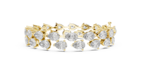 26.52ct TW Pear Lab-Grown Diamond Tennis Bracelet in Yellow Gold — Verasah fine jewellery