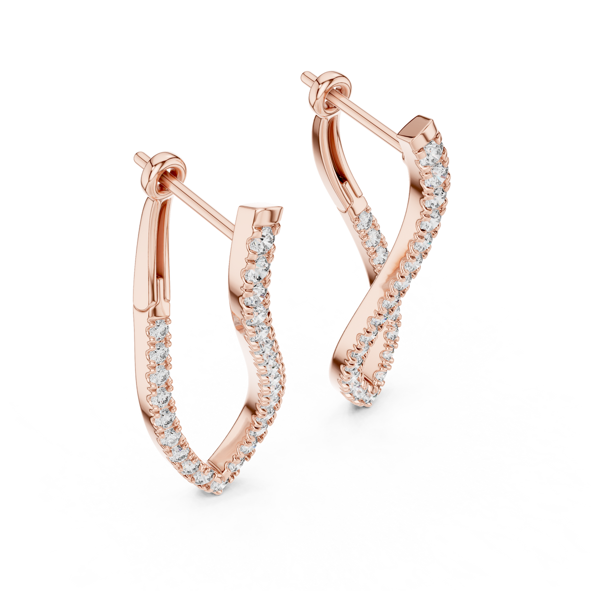 1.62ct TW Round Lab-Grown Diamond Drop Earrings