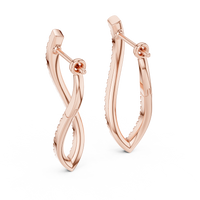 1.62ct TW Round Lab-Grown Diamond Wrap Earrings in Rose Gold — Verasah fine jewellery