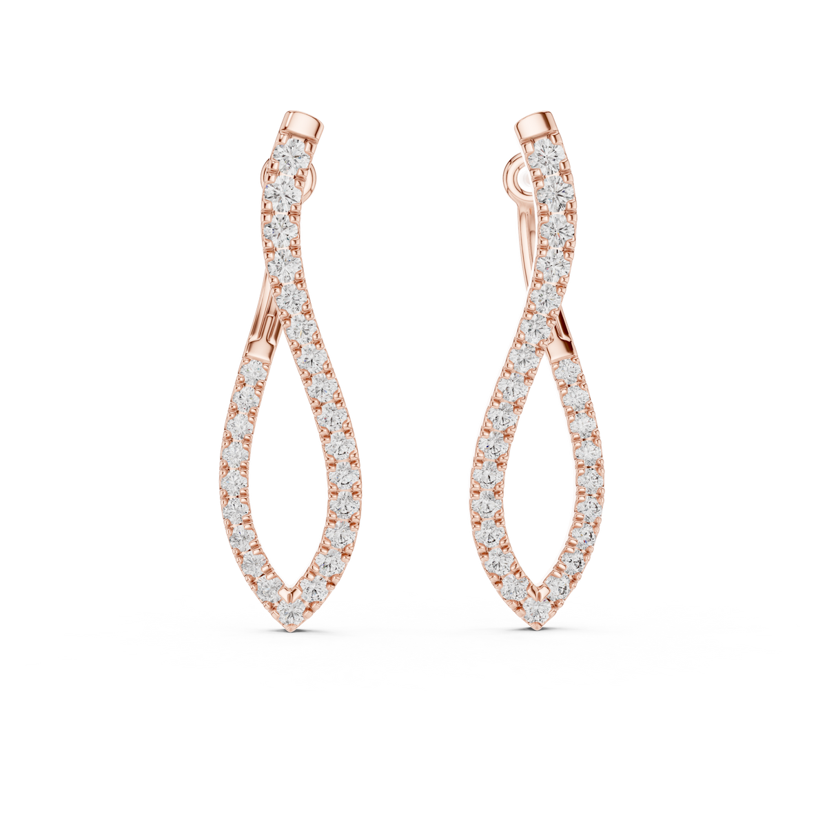 1.62ct TW Round Lab-Grown Diamond Drop Earrings
