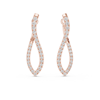 1.62ct TW Round Lab-Grown Diamond Wrap Earrings in Rose Gold — Verasah fine jewellery
