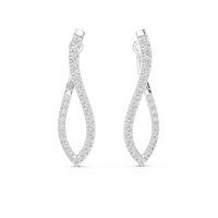 1.62ct TW Round Lab-Grown Diamond Wrap Earrings in White Gold — Verasah fine jewellery
