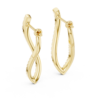 1.62ct TW Round Lab-Grown Diamond Wrap Earrings in Yellow Gold — Verasah fine jewellery