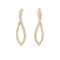 1.62ct TW Round Lab-Grown Diamond Wrap Earrings in Yellow Gold — Verasah fine jewellery