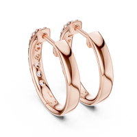 0.70ct TW Round Lab-Grown Diamond Hoop Earrings in Rose Gold — Verasah fine jewellery