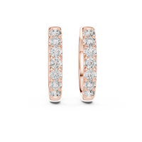 0.70ct TW Round Lab-Grown Diamond Hoop Earrings in Rose Gold — Verasah fine jewellery