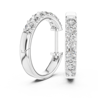 0.70ct TW Round Lab-Grown Diamond Hoop Earrings in White Gold — Verasah fine jewellery