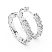 0.70ct TW Round Lab-Grown Diamond Hoop Earrings in White Gold — Verasah fine jewellery