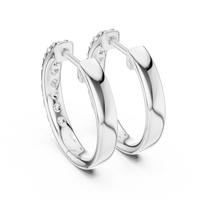 0.70ct TW Round Lab-Grown Diamond Hoop Earrings in White Gold — Verasah fine jewellery