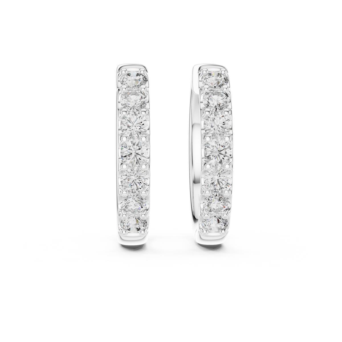 0.70ct TW Round Lab-Grown Diamond Hoop Earrings