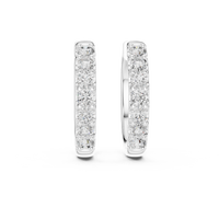 0.70ct TW Round Lab-Grown Diamond Hoop Earrings in White Gold — Verasah fine jewellery